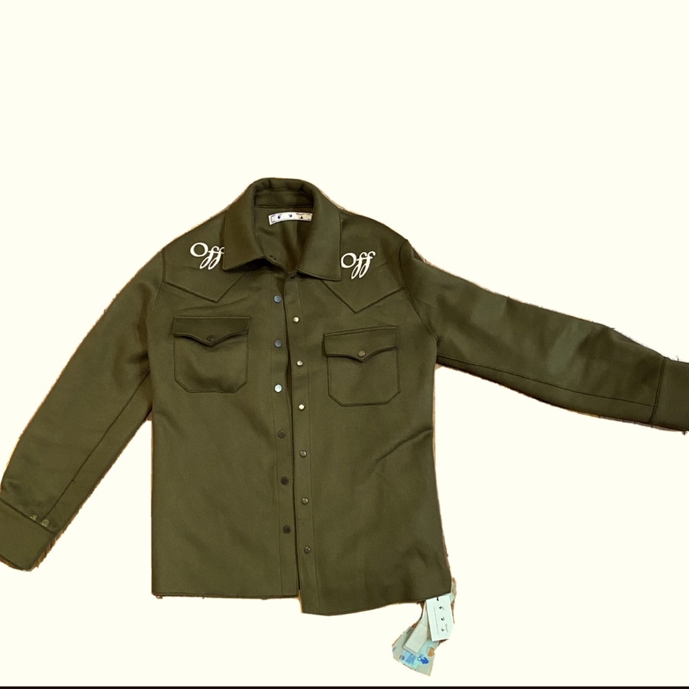 Off-White Boxy JKT Military & White
